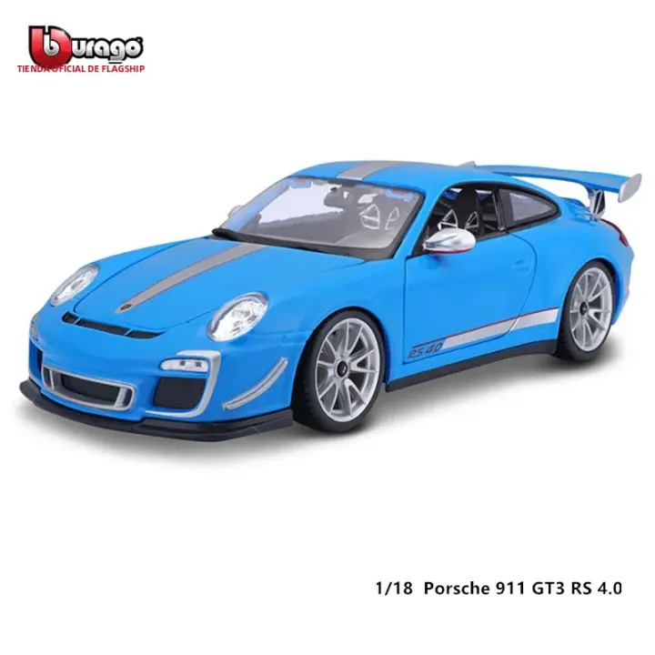 Modelo Estático Bburago 1:18 Porsche 911 GT3 RS 4.0 356B Coche De Lujo De Aleación Diecast Regalo De Colección De Vehículos - 1