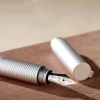 Hongdian H3 Pluma Fuente De Aleación De Aluminio Con Clip De Bambú Iridium EF 0.4mm Para Escritura Suave Estilo De Oficina Y Negocios - details 8