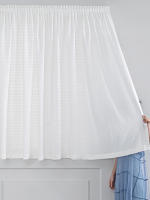 Cortina Adhesiva Blanca Para Balcón Y Dormitorio Sin Perforaciones Instalación Sencilla Translúcida Semi-Blackout De Poliéster 100% - details 3
