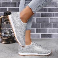 Zapatos De Mujer De Primavera Con Lentejuelas Bling Y Diseño Fashion Punta Redonda Antideslizantes Confortables Para Exterior Suela Gruesa - details 4