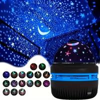 Lámpara Proyector De Cielo Estrellado LED Recargable Por USB Con Bola Mágica Luz De Luna Y Estrellas Para Decoración De Ambiente En Habitaciones Y Hogar - details 0