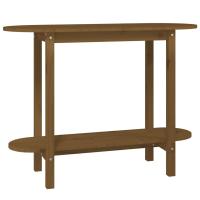 vidaXL Mesa consola de madera maciza de pino 110x40x80 cm Blanco, Gris, Marrón miel Mesita de Salón o Comedor o Auxiliar Mesa de Café Meuble Salón - details 1