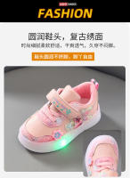 Zapatos De Deporte Para Niños Y Niñas Disney LED Elsa Morado Rosa Transpirables Comodidad En El Uso Material De La Suela De Goma Tallas Verdaderas - details 5