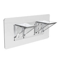 Soporte Adhesivo Para Estante 1PC Pegatinas Para Cocina Dormitorio Armario Soporte De Clip Para Muro Adhesivo Bracket Holder - details 9