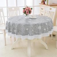 Mantel Redondo De Tela Y Plástico PVC Impermeable Y Resistente Al Aceite Lavable Estilo Moderno Con Patrón Floral Para Hogar Y Fiestas - details 3