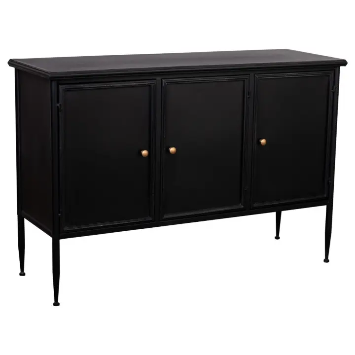 Aparador de metal negro 120x41x80cm - 1