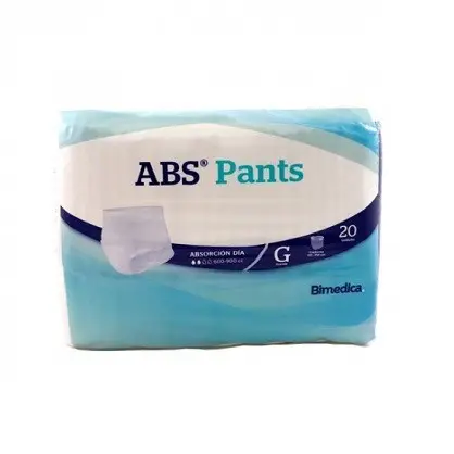 Bimedica ABS Pants Absorción día 600-900cc Talla Grande contorno 110 - 150cm - 20 Unidades - Para incontinencia Urinaria - 1