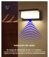 Luz De Pared LED Impermeable 15W Con Sensor De Radar Para Exteriores Y Dormitorios Sala De Estar Porches Jardines Luz Decorativa Moderna - details 1