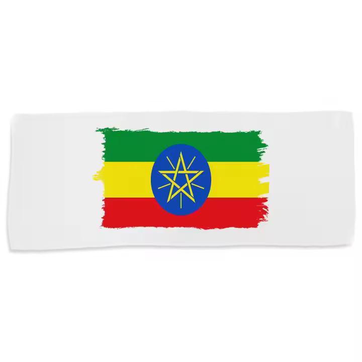MERCHANDMANIA TOALLA MEDIANA GIMNASIO ABSORBENTE bandera etiopia pais gobierno etíope suave con bolsita - 1