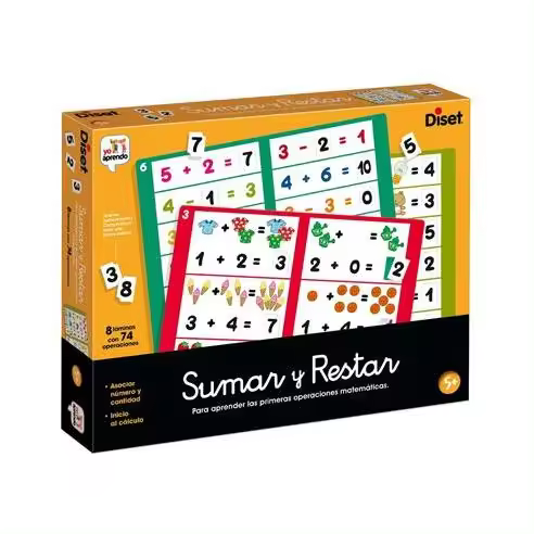 Diset Sumar y Restar - Juego de Mesa Educativo para Aprender Matemáticas - 1