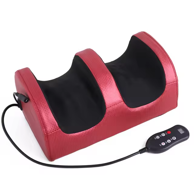 Masajeador De Pies Eléctrico Con Calor Y Vibración Shiatsu Kneading Rodillo Terapia De Compresión Caliente Control Remoto Tres Velocidades Para Musculosidad - 1