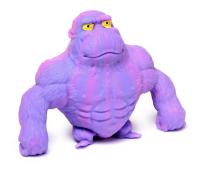 Puckator Muñeco niños Gorila de Goma Aplastable infantil jóvenes Tiktok 18cms max.  Stretch deformable al golpearlo contra el  suelo en color verde y morado - details 6