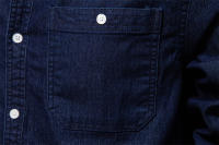 Camisa De Mezclilla Para Hombre Nueva De Otoño Con Doble Bolsillo Cierre De Correa Casual Diseño Social Justa Algodón Y Spandex - details 8