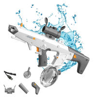450ml Pistola de Agua Eléctrica Autocebante - 8-10m Alcance, 30 Minutos Continuos + Recarga en 15s, USB Recargable para Niños/Adultos con Batería Incluida - Juguete Piscina Playa Batallas Acuáticas - details 8