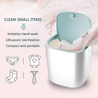 Mini lavadora portátil ultrasónica; lava ropa interior compacta con tanque de 1,7 kg. - details 1