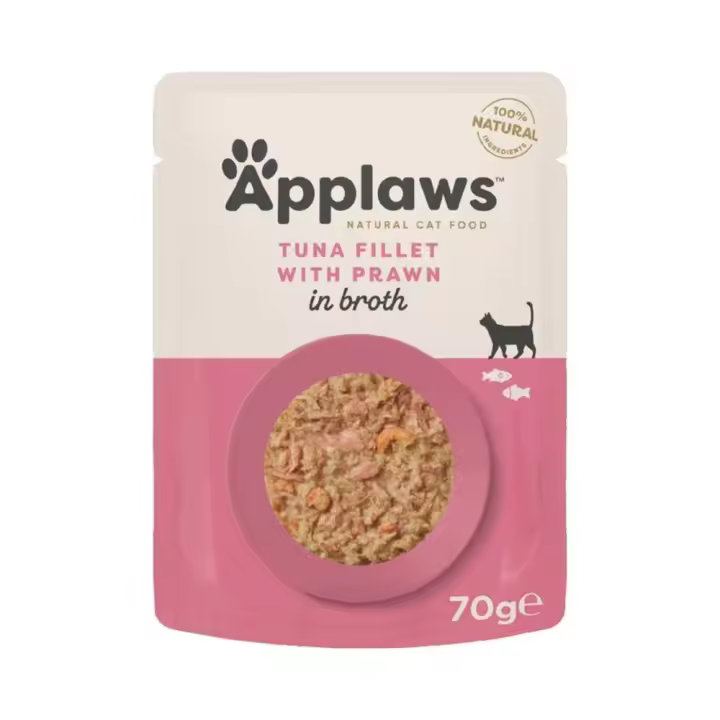 Applaws Cat Comida Húmeda de Sobres de Atún y Gambas del Pacifico Para Gatos - 12 unidades x 70gr - 1