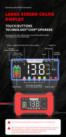 Cargador Inteligente De Batería De Coche EAFC 15A/8A Pantalla Grande 12V/24V Para Motocicleta Compatible Con Lead-Acid AGM Gel WET LiFePO4 - details 2