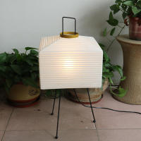 Lámpara De Mesa Akari Noguchi Japonesa Diseño Impreso En Papel De Arroz Decoración Para Escritorio Dormitorio Luz Suave Y Ambiente - details 3