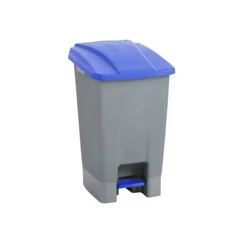 Papelera con pedal MAYA ruedas 70l. azul 4309 - 1