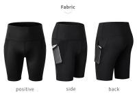 Shorts De Yoga Para Mujer Verano 2023 Cintura Alta Compresión Secado Rápido Running Fitness Con Diseño De Bolsillos - details 2