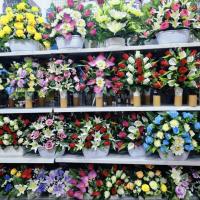 Flores artificiales para cementerio,Centro Flores para santos duraderas de tela con maceta,Gerimport,Envios desde España - details 2