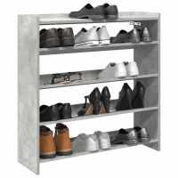 vidaXL Mueble zapatero madera contrachapada 80x25x81 cm en color Blanco/Marrón roble/Roble Sonoma y más | almacenamiento funcional diseño moderno para baño dormitorio sala - details 4