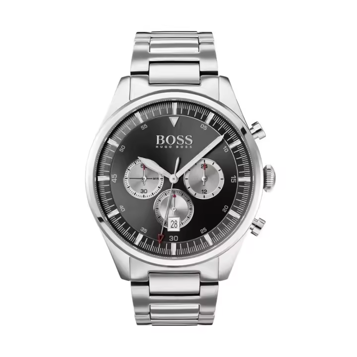 Reloj de Hombre HUGO BOSS 1513712, Esfera Negro de 44 MM + Caja de Regalo Elegante - 1