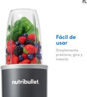 Nutribullet Original 600, batidora personal, batidora multifuncional y licuadora, 600 W de potencia, NB603DG, Paquete Básico - details 4