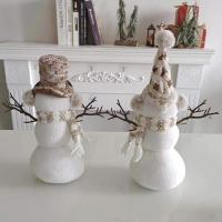 Adorable Muñeco De Nieve De Navidad Decoración De Escritorio Resistente Al Desgaste Y Suave Figura De Fiesta Navidena Para El Hogar - details 6