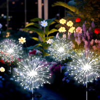 Luces Solares Para Jardín Impermeables Decorativas Para Camino Patio Jardín Flor Lampara De Fierro Artificiales Luz LED Moderna - details 5