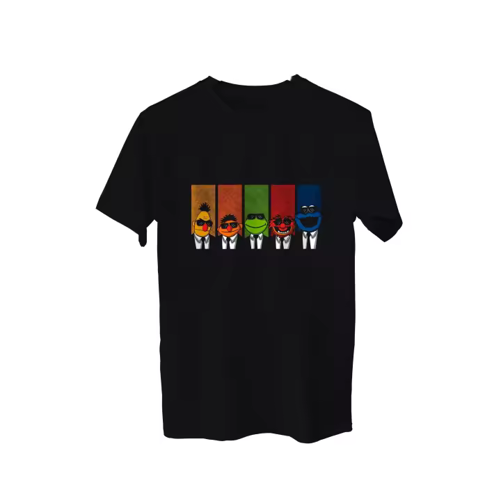 Camiseta Muppets. Barrio Sesamo. Teleñecos. La rana Gustavo. Señorita Peggy. Epi y Blas. Espinete. Don Pinpon. Coco. Tricky. Animal. Gonzo. Varios colores. Todas las tallas. - 1
