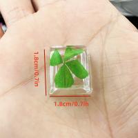 Juego De 4 Piezas De Keycap Para Teclado Mecánico DIY Flor Transparencia Resina Personalidad Cuatro Hojas De Grama - details 5