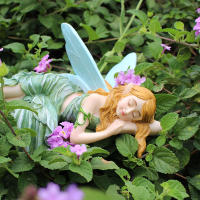 Estatua De Ángel Del Arte 1PC Decoración Para Jardín Soñado Regalo Perfecto Para San Valentín Material De Resina Tamaño Único - details 11