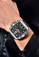 Reloj De Pulsera Militar LIGE Para Hombres Con Dial Grande Y Esqueleto De Cráneo Cronógrafo De Silicona Resistente Al Agua Y Luminoso - details 6