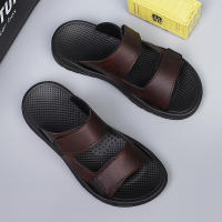 Zapatillas De Hombre Para Exterior En Cuero Ligero Flip-flops Verano Casual Playa Sandalias Hombre Plataforma Antideslizante Cómodas Clásicas - details 9
