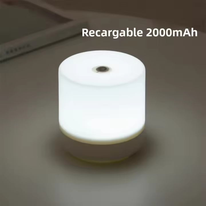 Lámpara De Noche LED Recargable Por USB Con Toque 3 Colores Protección Ocular Regulación Sin Pasos Para Lectura En La Habitación - 1