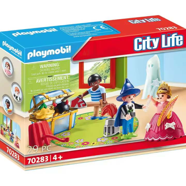 PLAYMOBIL city life, niños con disfraces (70283) con figuras infantiles disfrazados de carnaval y halloween - 1