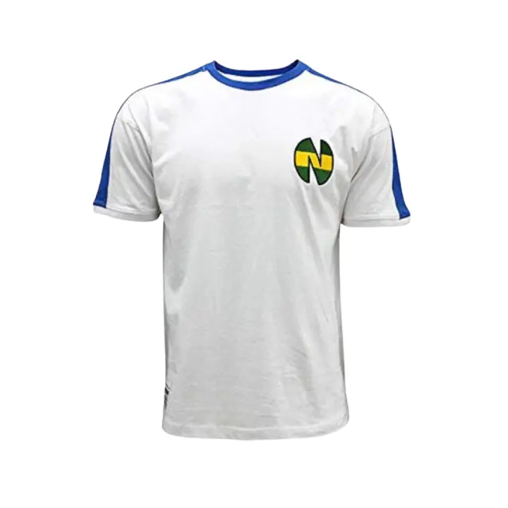 Camiseta Newteam Oliver Atom Blanco Azul Oliver Atom Manga corta Blanca Algodón 100% Oliver y Benji Campeones hacia el mundial Super Campeones Capitan Tsubasa FC Nankatsu para coleccionistas y fanáticos de la serie - 1