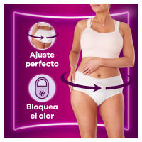 Ausonia Discreet Braguitas Para La Incontinencia Para Mujer Plus, Bloquea Pérdidas Y Olores, Cómodas Y Discretas, Talla L, 8 Braguitas. - details 1