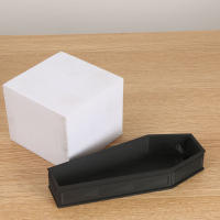 Encendedor De Incienso En Forma De Coffin Gótico - Negro 3D Impreso Decoración Para El Hogar Regalos Calabaza Y Brujería Para Halloween - details 2