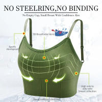 Sujetador Deportivo Para Mujer Sin Espalda Con Almohadillas Internas Y Tirantes Ajustables Para Gimnasio Yoga Vestido Deportivo Sin Costuras - details 2