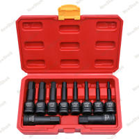 Juego De Destornilladores Hexagonales De Impacto 1/2" Drive Master 10 Piezas SAE/Metrica Marcaciones Doble Tamaño Almacenamiento Pesado Duty Cumple Estándares - details 0