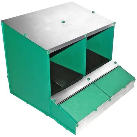 Ponedero para gallinas de 2 Huecos Desmontable - 1