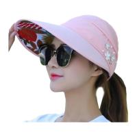 Sombrero De Verano Para Mujer Con Pico Ancho Plegable Protección Contra Los Uv Sombreros De Playa Casual De Poliéster - details 1