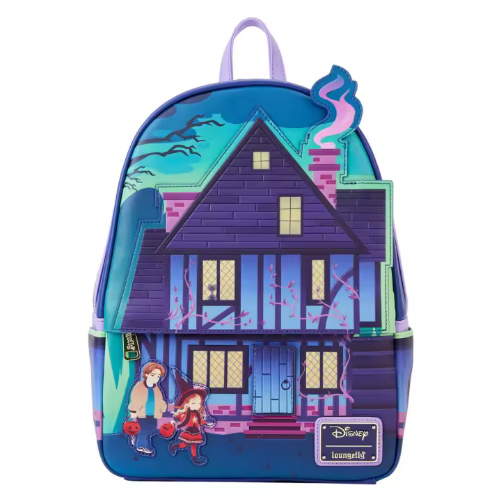 Mochila Sanderson Sisters House Hocus Pocus Loungefly 30cm. Mochila ergonómica con amplio espacio. Diseño resistente y versátil para llevar tus pertenencias con estilo. - 1
