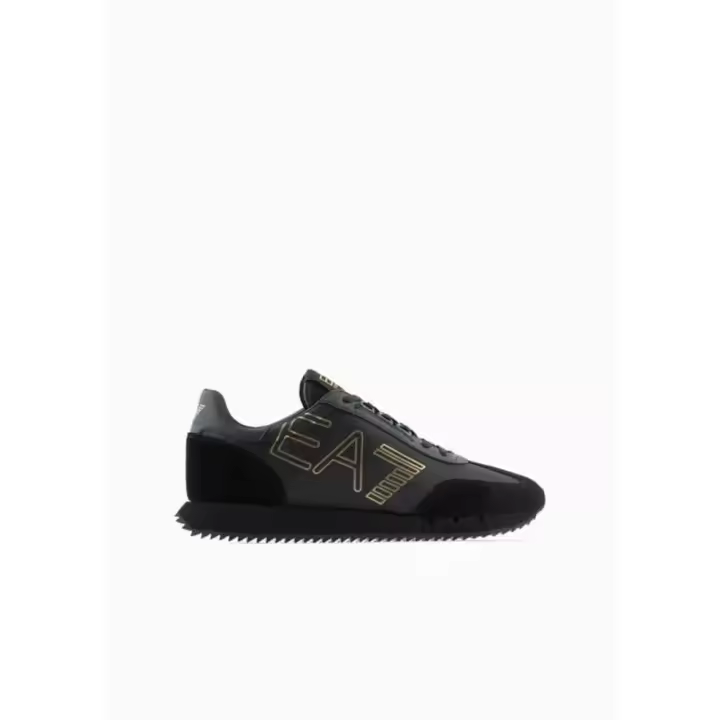 Zapatillas EA7 Emporio Armani X8X101 XK257 M701 triple black + gold - 1