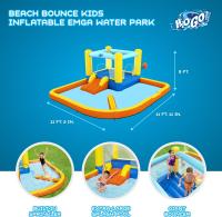 Bestway H2OGO! Beach Bounce - Parque acuático inflable para niños con pared de agua, estacas de tierra, bolsa de almacenamiento y soplador de aire para una instalación rápida - details 1