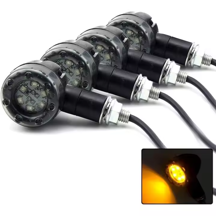 indicadores de motocicleta, 13 luces LED de señal de giro, 12 V, impermeables, indicador de marcha, intermitente universal para motocicleta, scooter, quad, crucero, todoterreno - 1