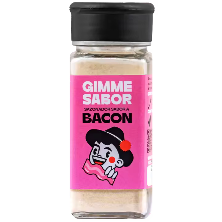 GIMME SABOR Sazonador vegetal sabor BACON, Sin glutamato ni alérgenos y bajo en calorías - 1