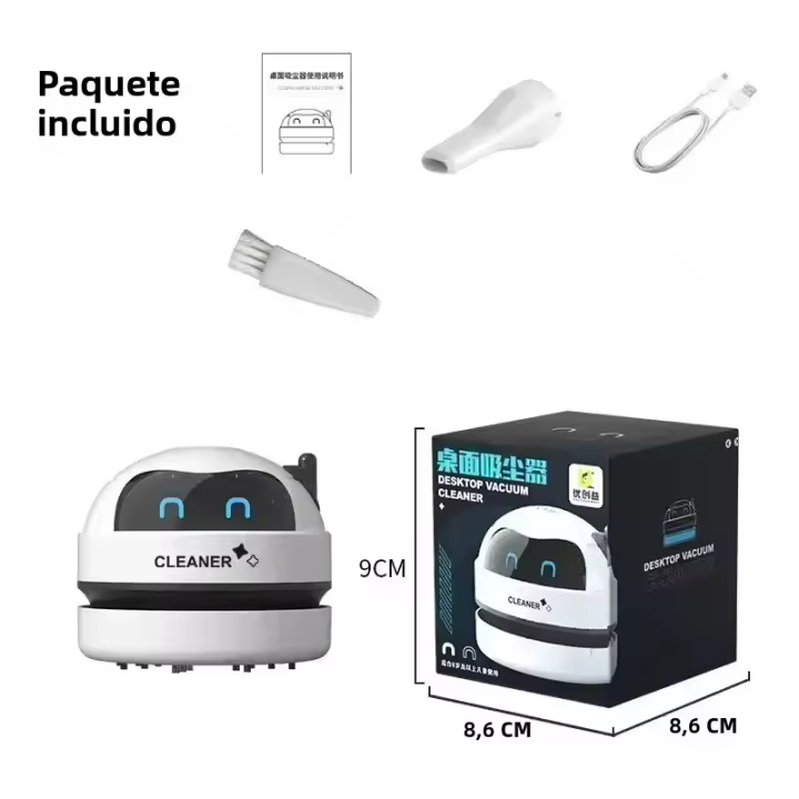 Aspiradora De Escritorio Mini Wireless Portátil Recargable Para Estudiantes Y Hogar Regalo De Stationery Función De Succión Capacidad De La Caja De Polvo 0.5 L Tamaño 300*300*75 Mm - 1
